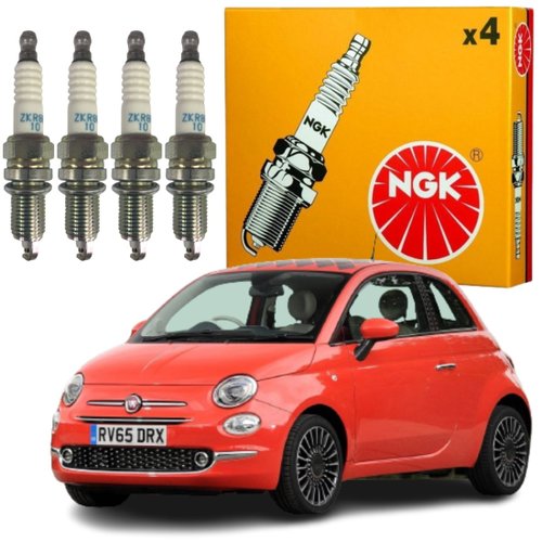 Jogo Vela Ignição original Ngk Fiat 500 Palio Punto Strada Uno motor 1.4 8v Fire Evo