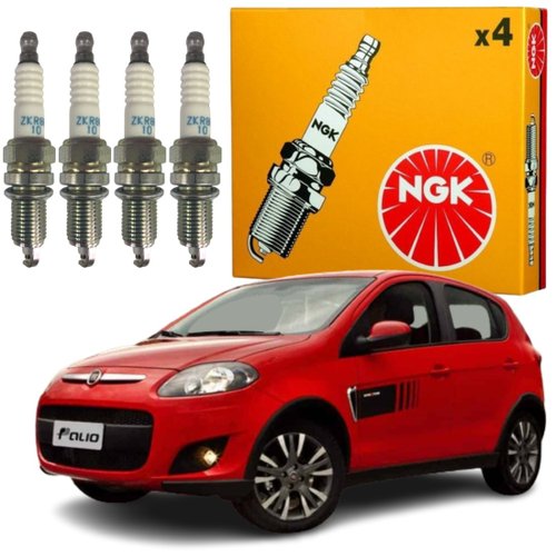Jogo Vela Ignição original Ngk Fiat 500 Palio Punto Strada Uno motor 1.4 8v Fire Evo