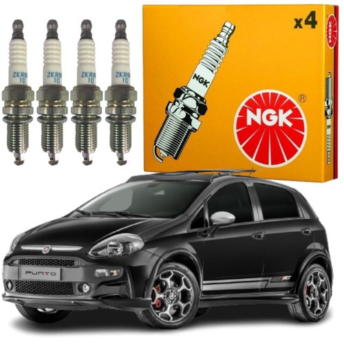 Jogo Vela Ignição original Ngk Fiat 500 Palio Punto Strada Uno motor 1.4 8v Fire Evo