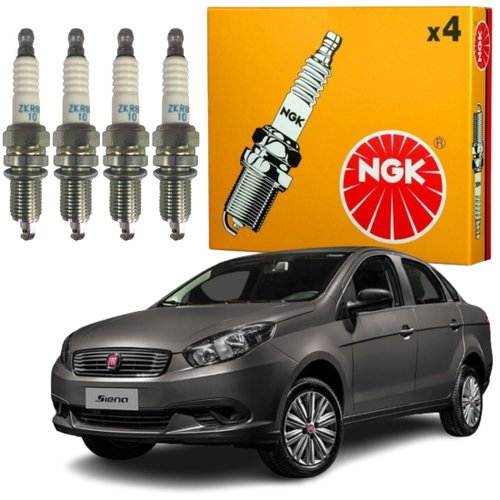 Jogo Vela Ignição original Ngk Fiat 500 Palio Punto Strada Uno motor 1.4 8v Fire Evo