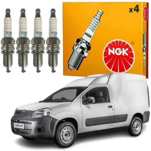 Jogo Vela Ignição original Ngk Fiat 500 Palio Punto Strada Uno motor 1.4 8v Fire Evo