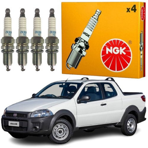 Jogo Vela Ignição original Ngk Fiat 500 Palio Punto Strada Uno motor 1.4 8v Fire Evo