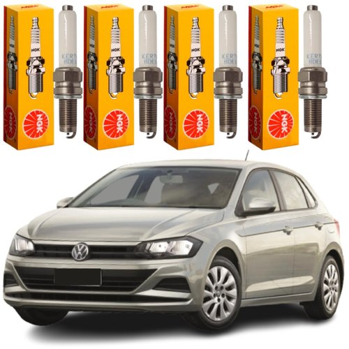 Jogo Vela Ignição original NGK Volkswagen Fox Gol Up Polo Voyage 1.0 12v Flex