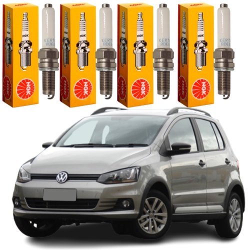 Jogo Vela Ignição original NGK Volkswagen Fox Gol Up Polo Voyage 1.0 12v Flex