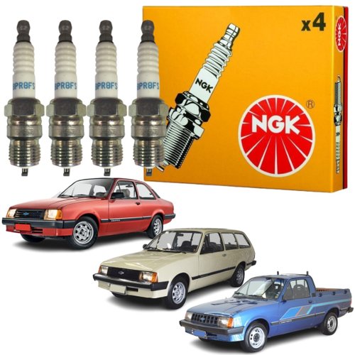 Jogo Vela Ignição NGK Chevrolet Chevette Chevy Marajo 1.0 1.4 1.6 Álcool