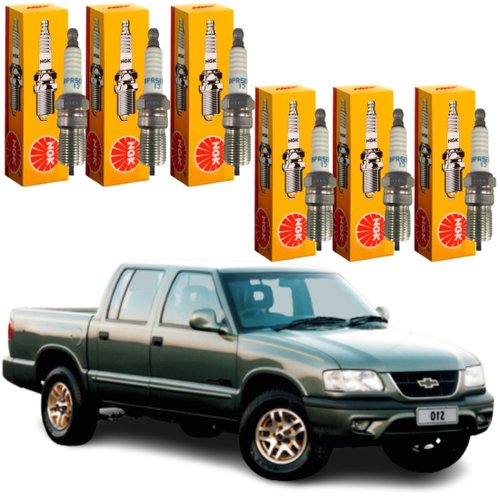 Jogo Vela Ignição original NGK Chevrolet S10 Blazer 4.3 V6 1996 a 2001