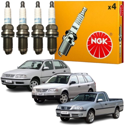 Jogo Vela Ignição original NGK Volkswagen Gol G3 Parati G3 Saveiro G3 1.6 Flex