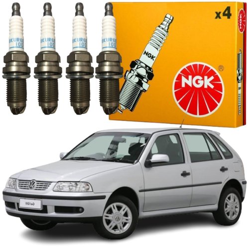 Jogo Vela Ignição original NGK Volkswagen Gol G3 Parati G3 Saveiro G3 1.6 Flex