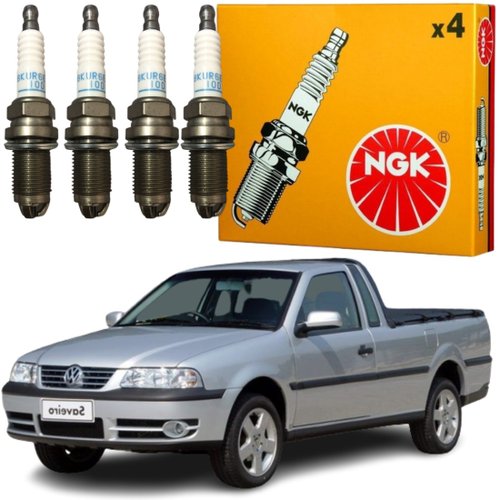 Jogo Vela Ignição original NGK Volkswagen Gol G3 Parati G3 Saveiro G3 1.6 Flex