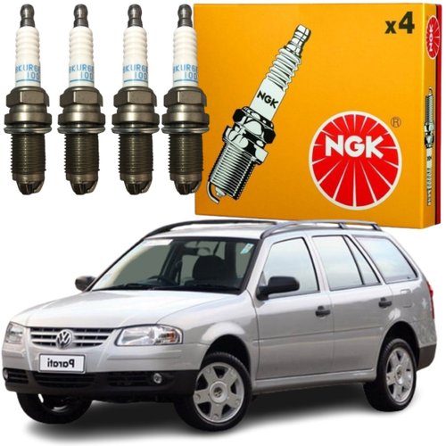 Jogo Vela Ignição original NGK Volkswagen Gol G3 Parati G3 Saveiro G3 1.6 Flex