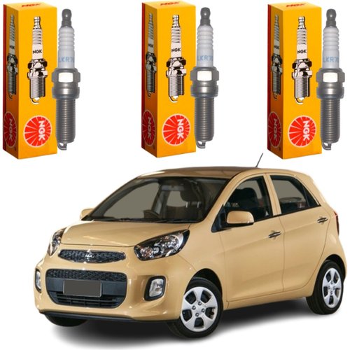 Jogo Vela Ignição original NGK Hyundai Hb20 1.0 12v Kia Picanto 10 A 14 1.0 12v