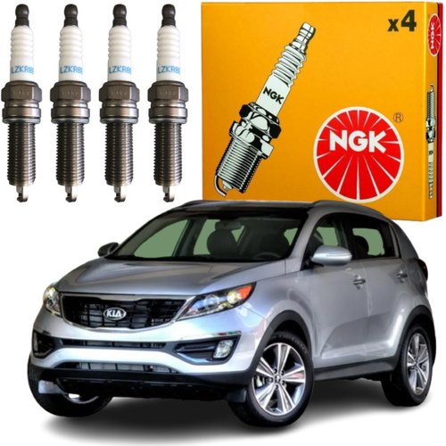 Jogo Vela Ignição original NGK Hyundai Ix35 Elantra Kia Sportage 2.0 16v Flex