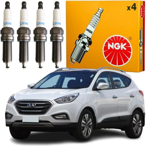 Jogo Vela Ignição original NGK Hyundai Ix35 Elantra Kia Sportage 2.0 16v Flex