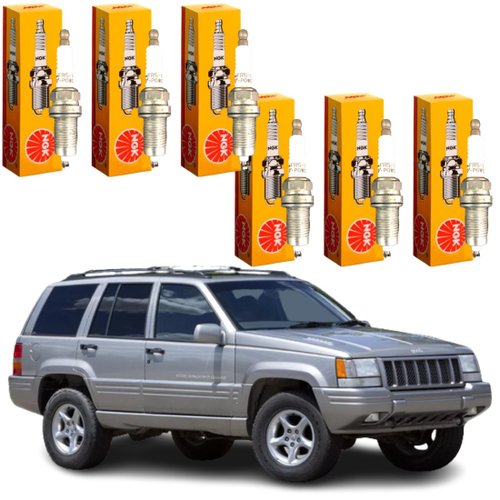 Jogo Vela Ignição original NGK Jeep Cherokee Wrangler Sport 4.0