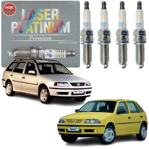 Jogo Vela Ignição Platinum NGK Volkswagen Gol Parati 1.0 16v Turbo