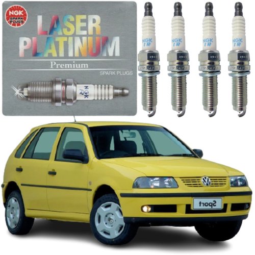 Jogo Vela Ignição Platinum NGK Volkswagen Gol Parati 1.0 16v Turbo