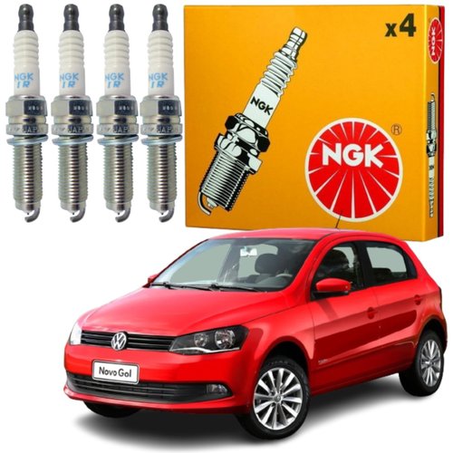 Jogo Vela Ignição original NGK Volkswagen Gol Voyage Fox 1.0 8v 2012 a 2015