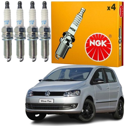 Jogo Vela Ignição original NGK Volkswagen Gol Voyage Fox 1.0 8v 2012 a 2015