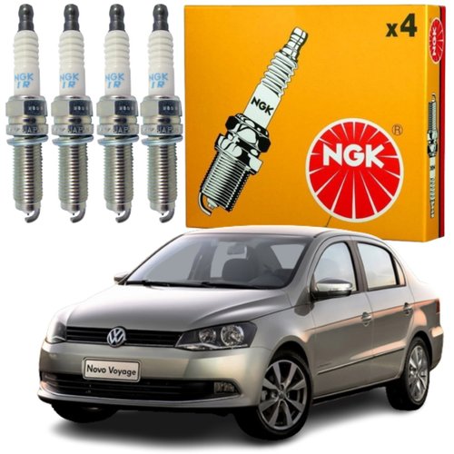 Jogo Vela Ignição original NGK Volkswagen Gol Voyage Fox 1.0 8v 2012 a 2015