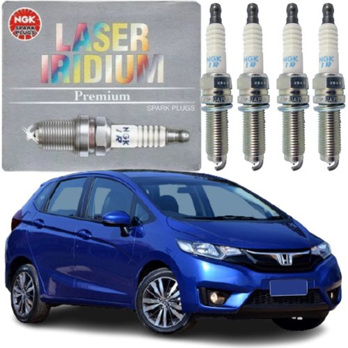 Jogo Vela Iridium original NGK Honda City Fit 1.5 16v 2014 a 2021