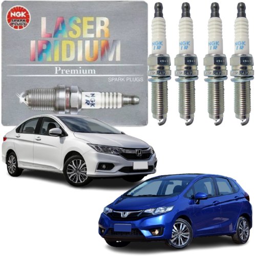 Jogo Vela Iridium original NGK Honda City Fit 1.5 16v 2014 a 2021