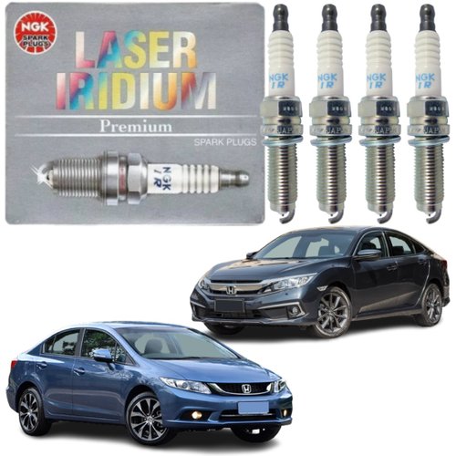 Jogo Vela Iridium original Ngk Honda Civic Crv Hrv 1.8 2.0 Flex