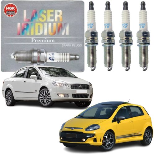 Jogo Vela Iridium original NGK Fiat Punto Linea 1.4 16v Turbo T-jet
