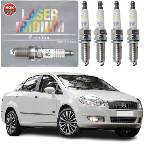 Jogo Vela Iridium original NGK Fiat Punto Linea 1.4 16v Turbo T-jet