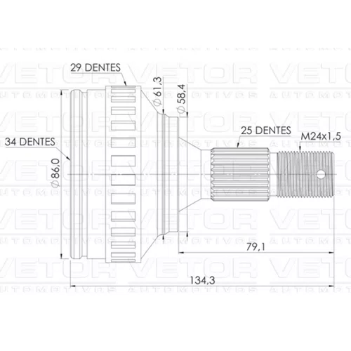 Junta Homocinética C4 Picasso Xsara Picasso 2.0 16v Com Abs