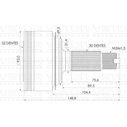 Junta Homocinética Para Honda Hr-v Cr-v 1.8 2.0 2009 A 2023