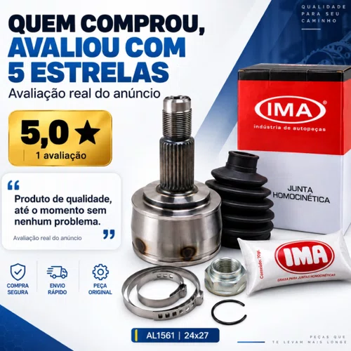 Junta Homocinetica Roda Fiat Toro 1.8 2.0 Jeep Renegade 1.8 