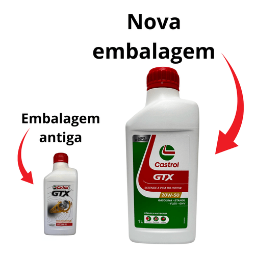 Kit 3 Óleo Lubrificante Castrol 20w50 Gtx Antiborra Api Sl