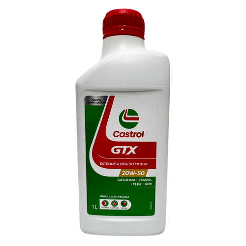 Kit 3 Óleo Lubrificante Castrol 20w50 Gtx Antiborra Api Sl