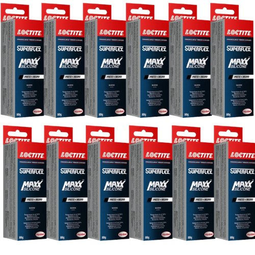 Kit 12 Silicone Junta Líquida Cola Alta Temp. Loctite Maxx