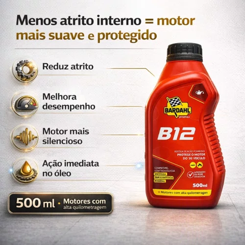 Kit 2 Aditivo Para Óleo De Motor Bardahl B12 Plus 500ml Ofer