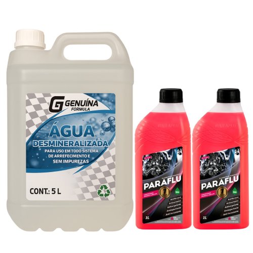 Kit 2 Aditivo Radiador Paraflu Rosa 5l Água Desmineralizada