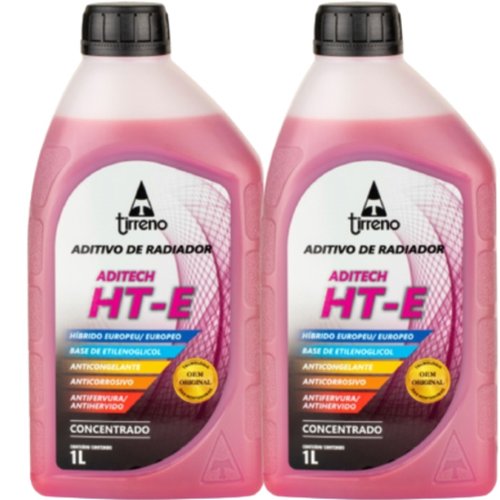 Kit 2 Aditivos Radiador Tirreno Ht-e Concentrado Europeu G12