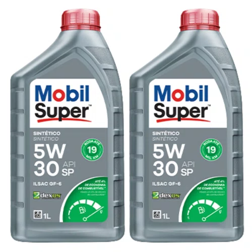 Kit 2 Óleos Motor 5w30 Dexos Sintético Mobil D1 Lubrificante