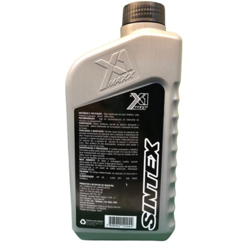 Kit 2 Óleos Motor X1 Maxx Sae 05w30 Api Sn Sintético