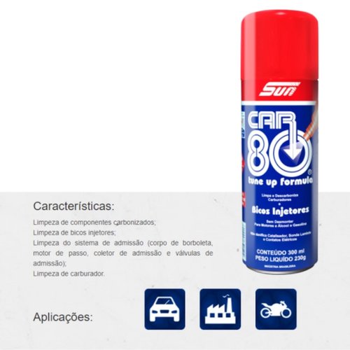 Kit 3 Descarbonizantes Car80 Limpa Bicos Carburadores 300ml