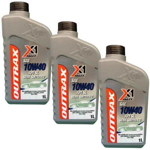 Kit 3 Óleos Motor X1 Maxx Sae 10w40 Api Sl Semi-sintético Kit 3 Óleos Motor X1 Maxx Sae 10w40 Api Sl Semi-sintético