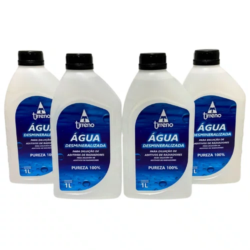 Kit 4 Águas Desmineralizadas Original Tirreno Abnt Nbr 14261
