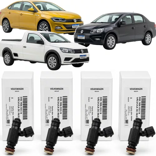 Kit 4 Bico Injetor Polo / Virtus 1.6 16v Orig. Vw 04e906031b Bico Injetor Tsi
