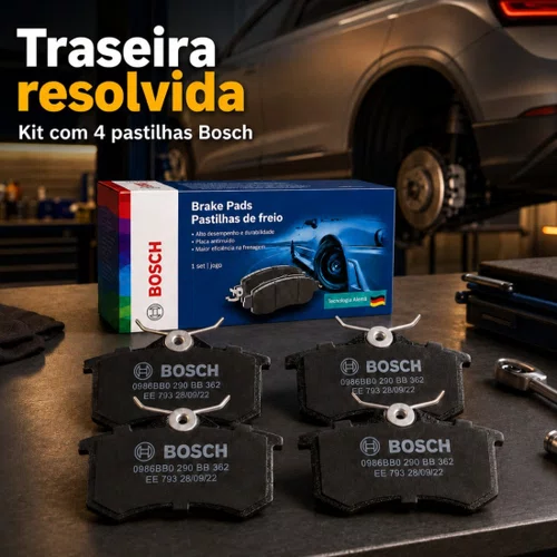 Kit 4 Pastilha Freio Traseira T-cross Nivus Original Bosch