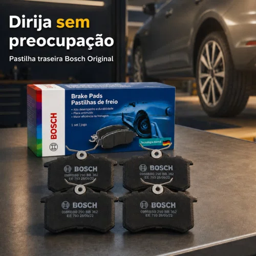 Kit 4 Pastilha Freio Traseira T-cross Nivus Original Bosch
