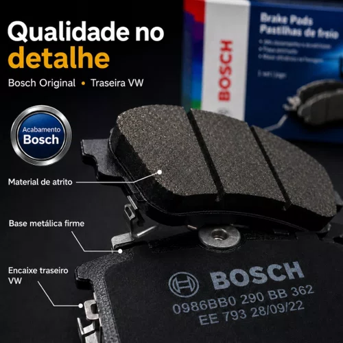 Kit 4 Pastilha Freio Traseira T-cross Nivus Original Bosch