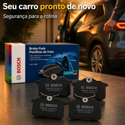 Kit 4 Pastilha Freio Traseira T-cross Nivus Original Bosch