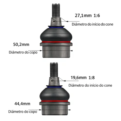 Kit 4 Pivo Inferior E Superior Ford F250 4x4 Viemar