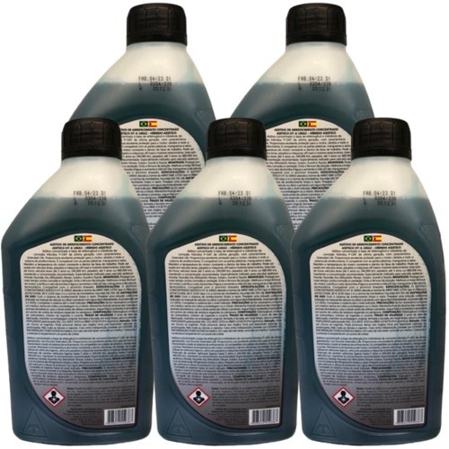 Kit 5 Aditivo Radiador Tirreno Hta Concentrado Asiatico Azul