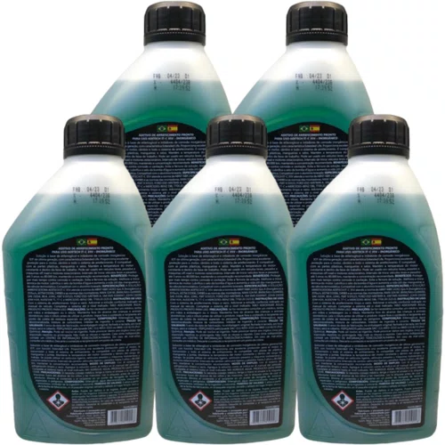 Kit 5 Aditivos Para Radiador Tirreno It-c Pronto Uso Verde